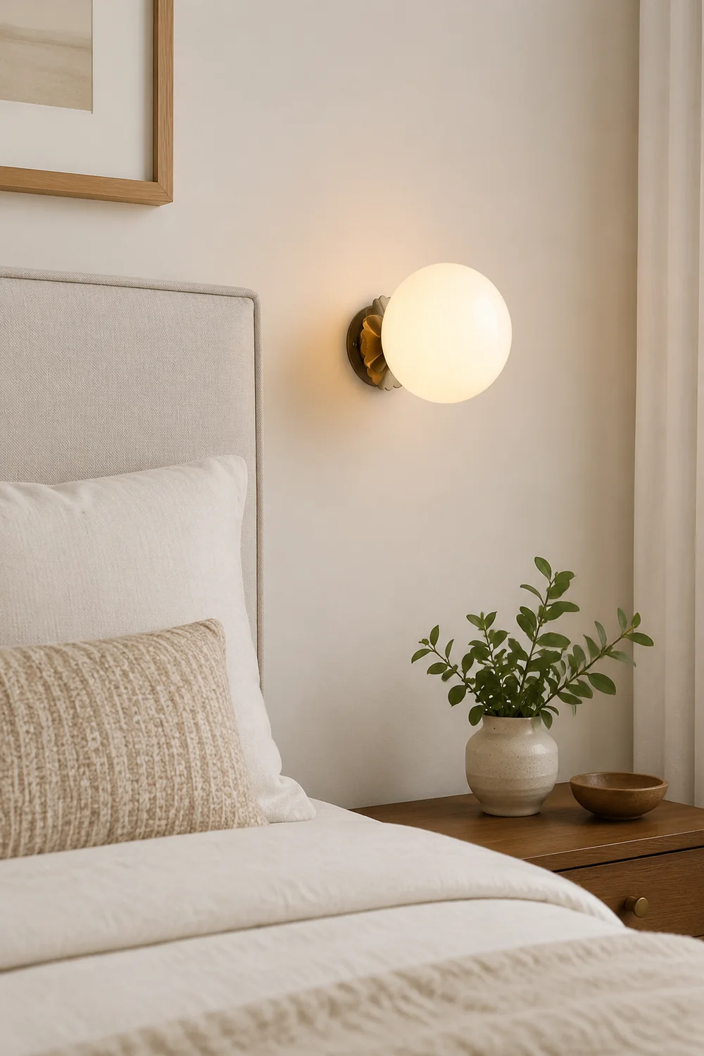 Vintage Glass Round Head Wall Sconce - Lumpaz