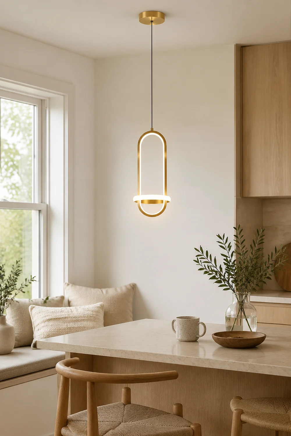 Moderne minimalistische Nachttisch-Kronleuchter-Pendelleuchte für Schlafzimmer - Lumpaz