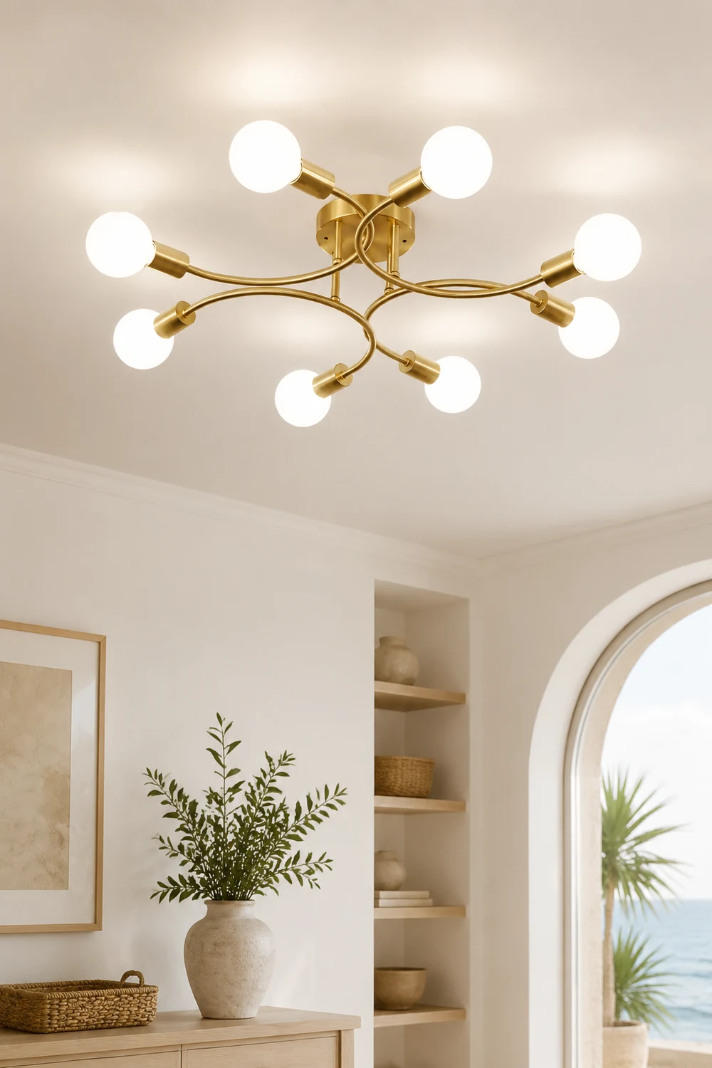 Valentina Moderner Ball Glas LED Pendelleuchter Kronleuchter Deckenleuchte - Lumpaz
