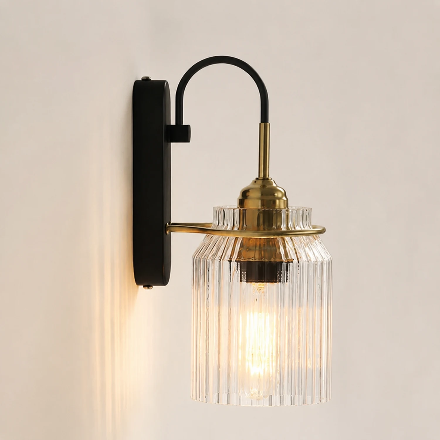Industria Glass Shade Funnel Wall Lamps - Lumpaz