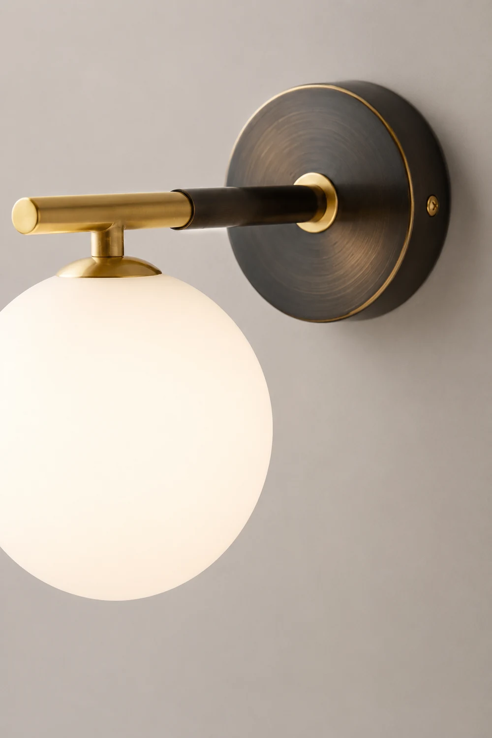 Luxury Copper Ball 1-Light Wall Sconce - Lumpaz