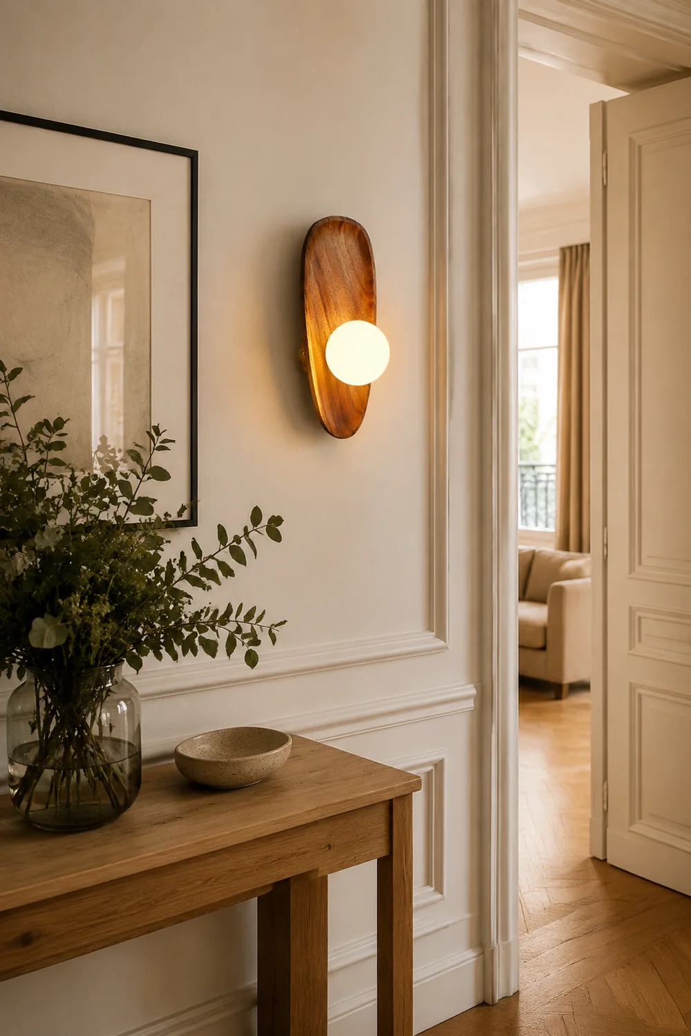 Minimalist Solid Wood Wall Sconce - Lumpaz