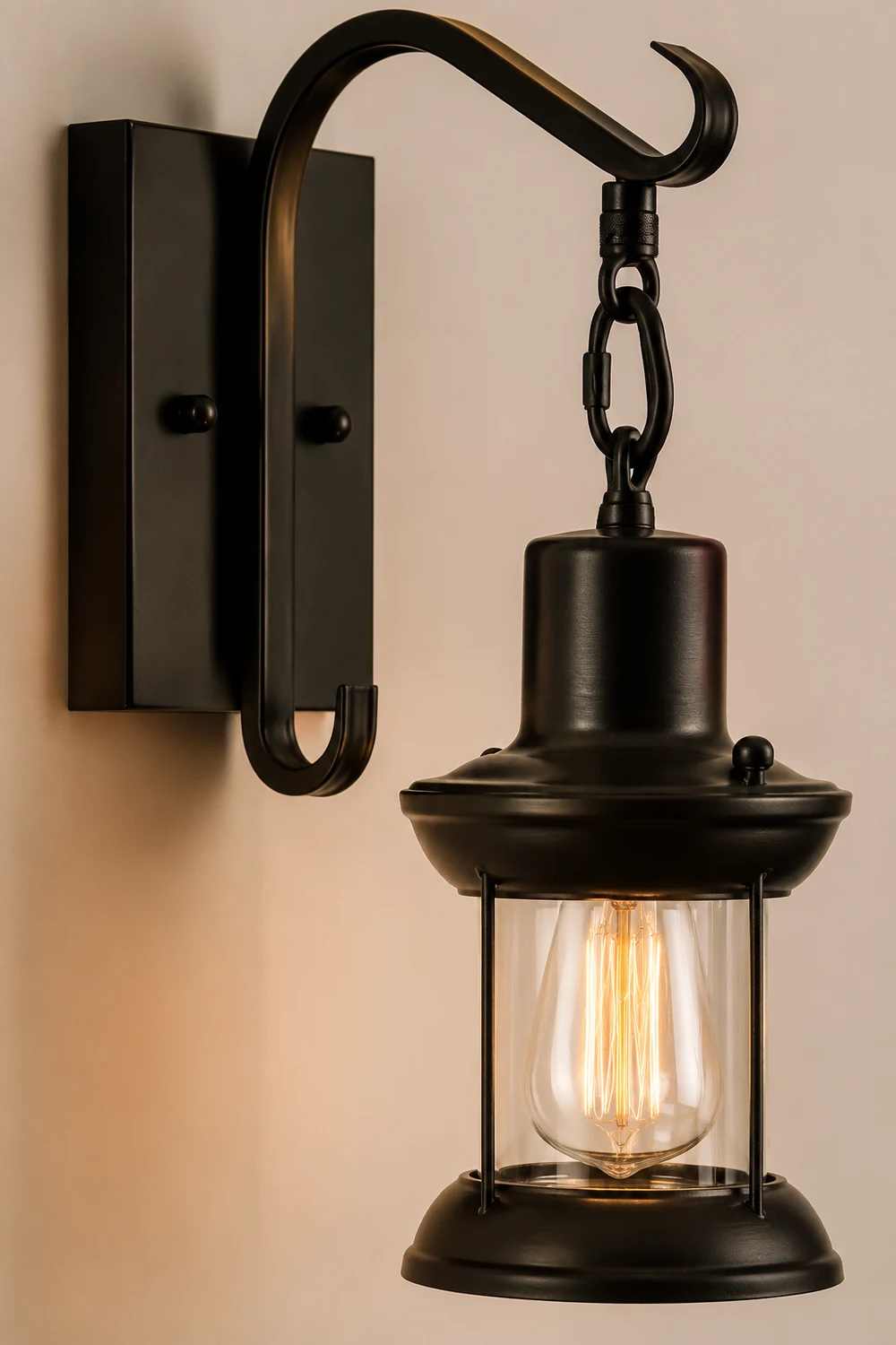 Alessio Industrielle Retro Innen Wandleuchte aus Glas - Lumpaz