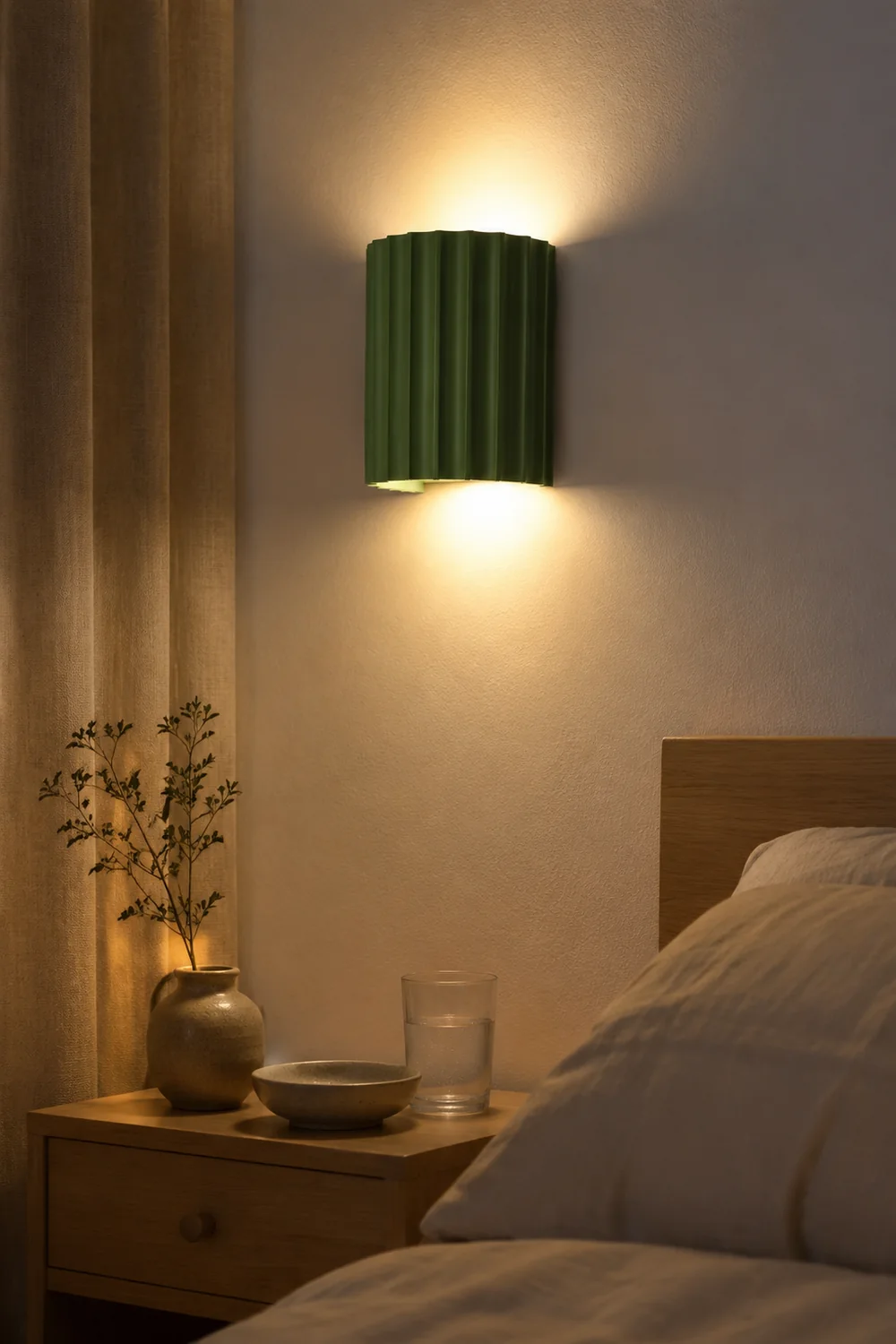 Modern Half-Circle Resin Wall Sconce For Living Room - Lumpaz