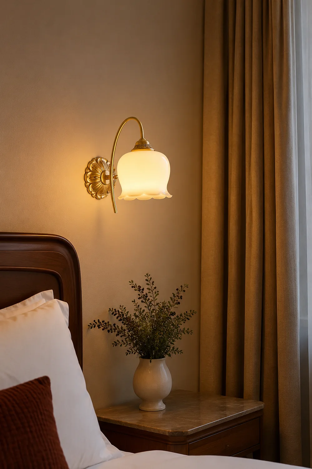 Creamy Copper Glass Wall Sconce - Lumpaz