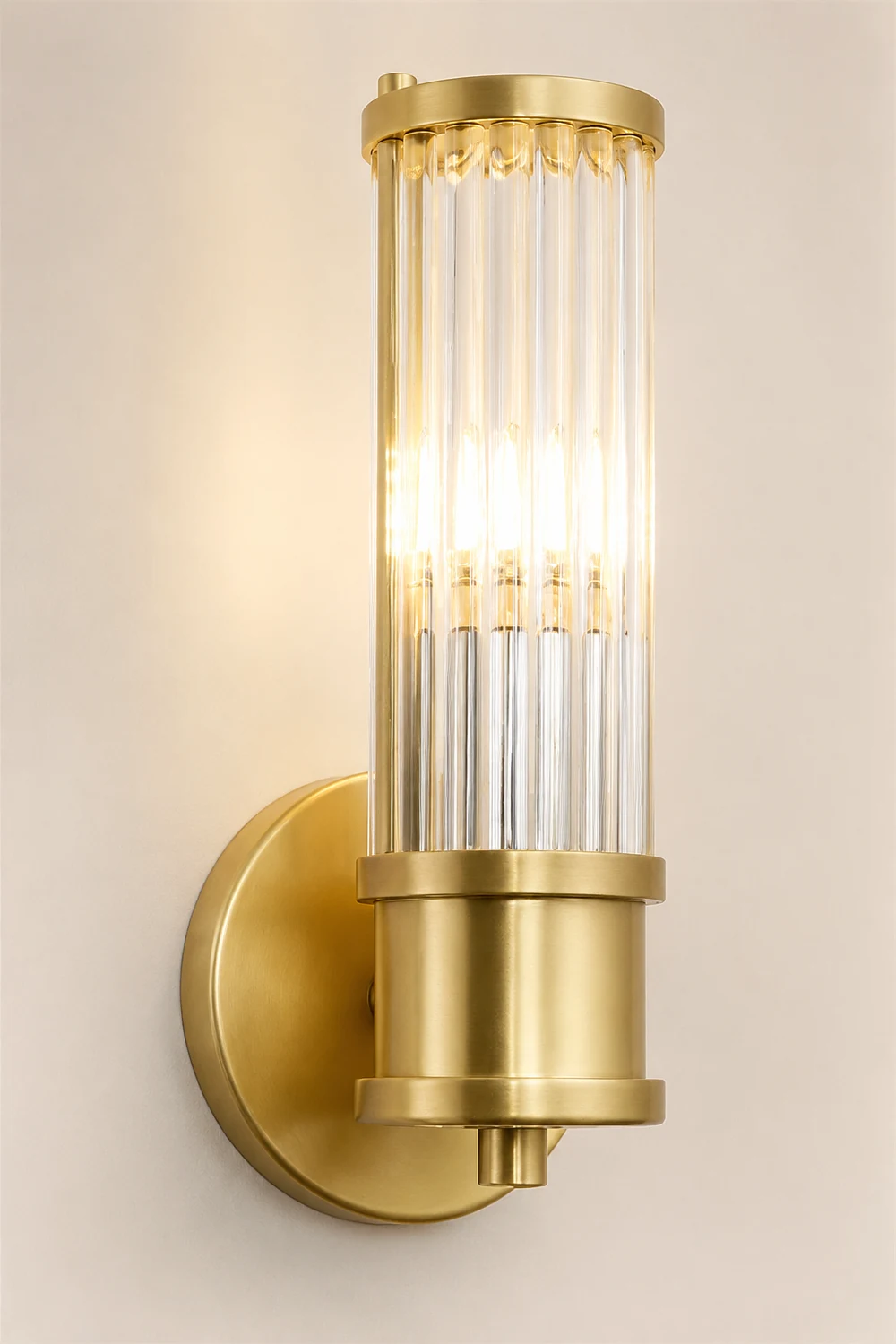 Modern Brass Gold Crystal Wall Sconce - Lumpaz