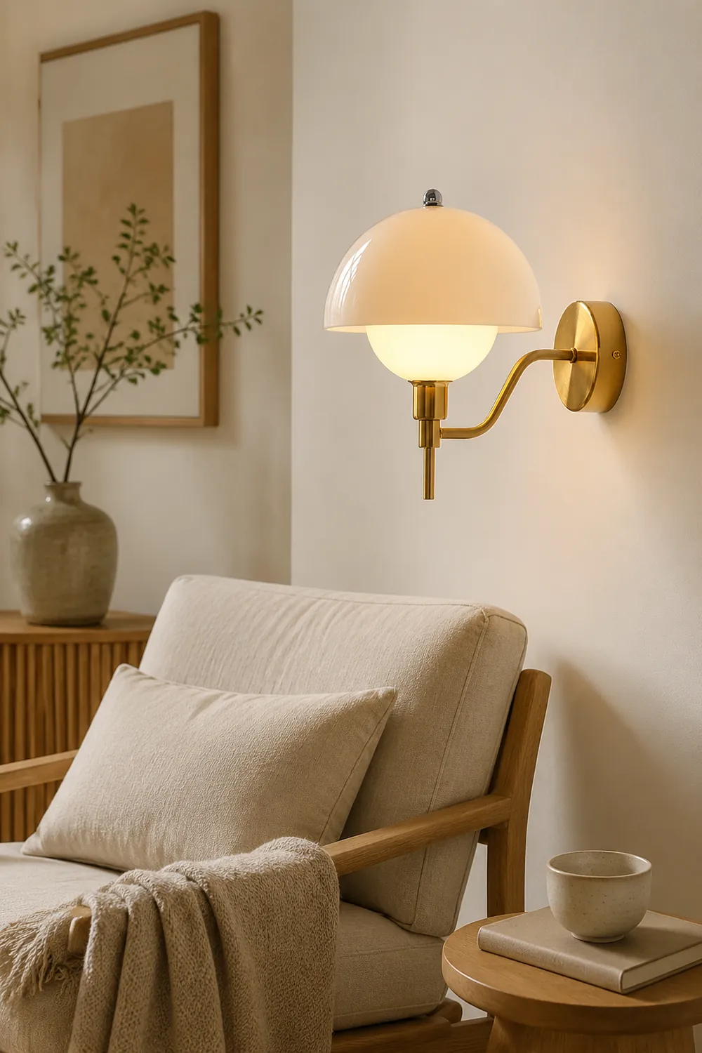French Mushroom Glass Wall Lamp - Lumpaz