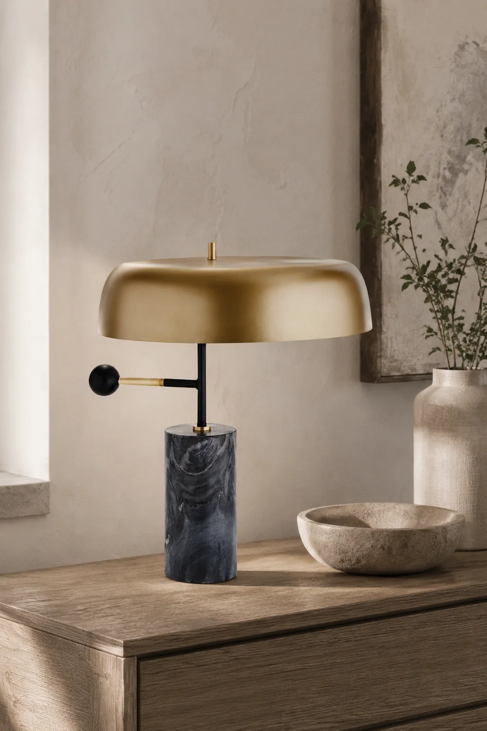 Modern Tall Black Table Lamp Design Beside Lamp - Lumpaz