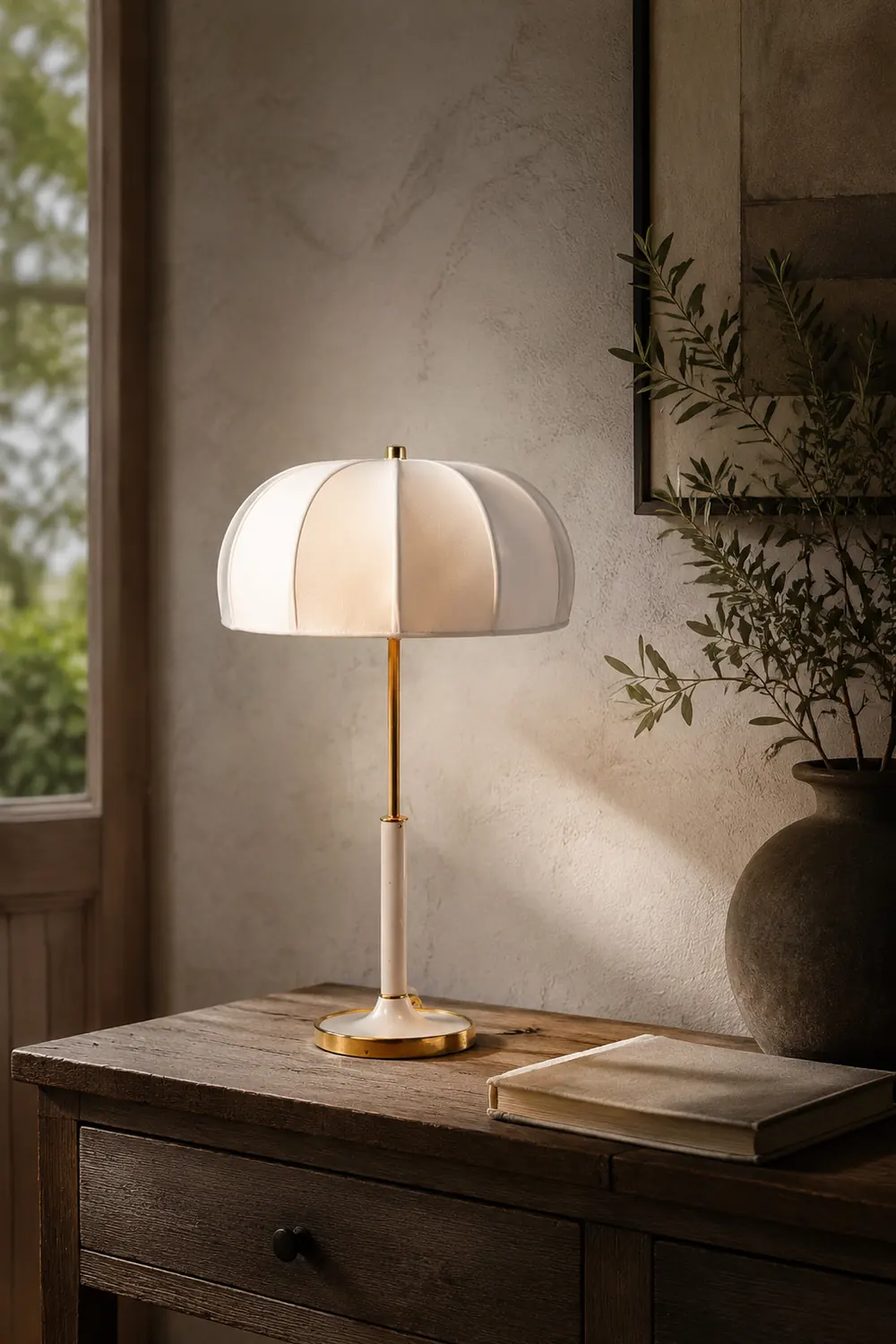 Fabric Table Lamp Decor E27 Bedside Table Light - Lumpaz