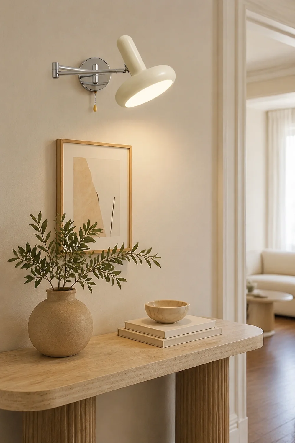 Retro Capsule White Swing Arm Wall Lamp - Lumpaz