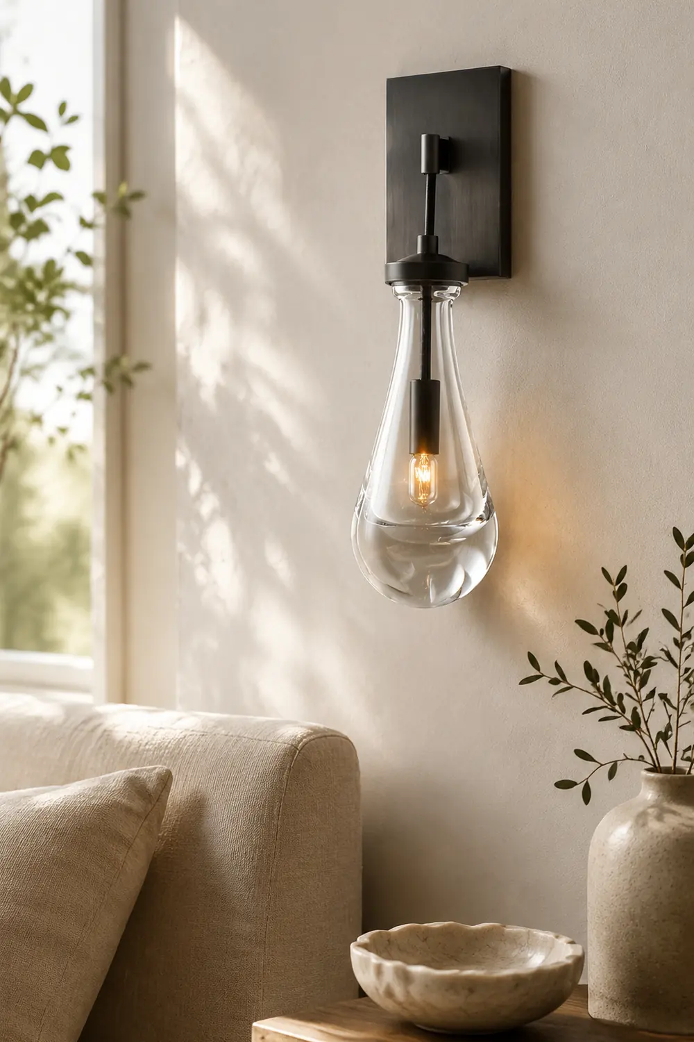 Art Creative Short Raindrop Wall Light For Dining Room - Lumpaz