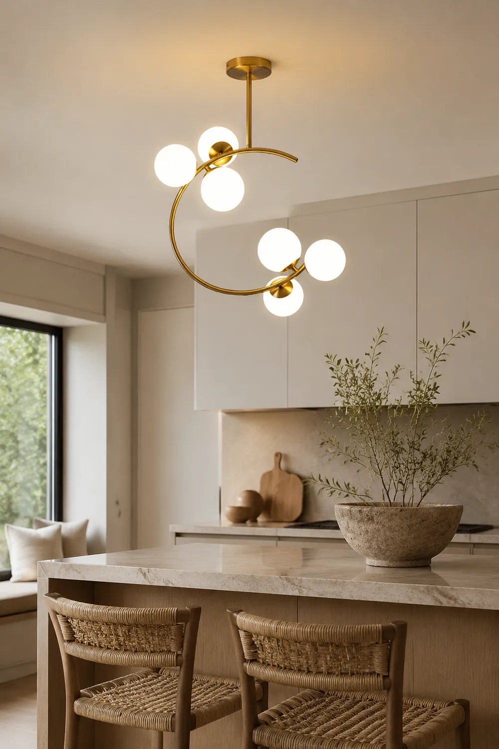 Glaskugel Deckenleuchte Goldene Lampen - Lumpaz
