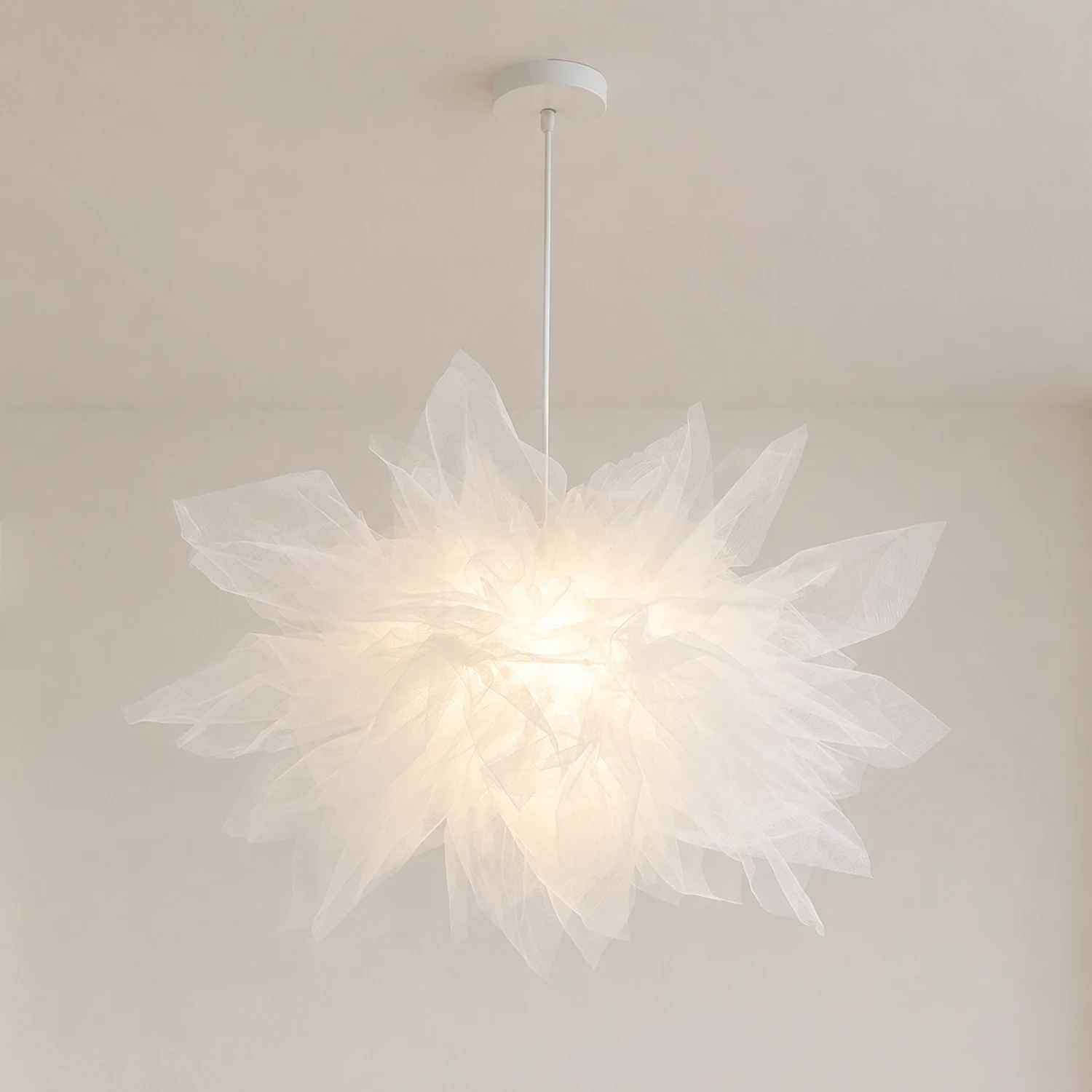 Nordische Mesh Blumenförmige Pendelleuchte aus Stoff für Esszimmer - Lumpaz