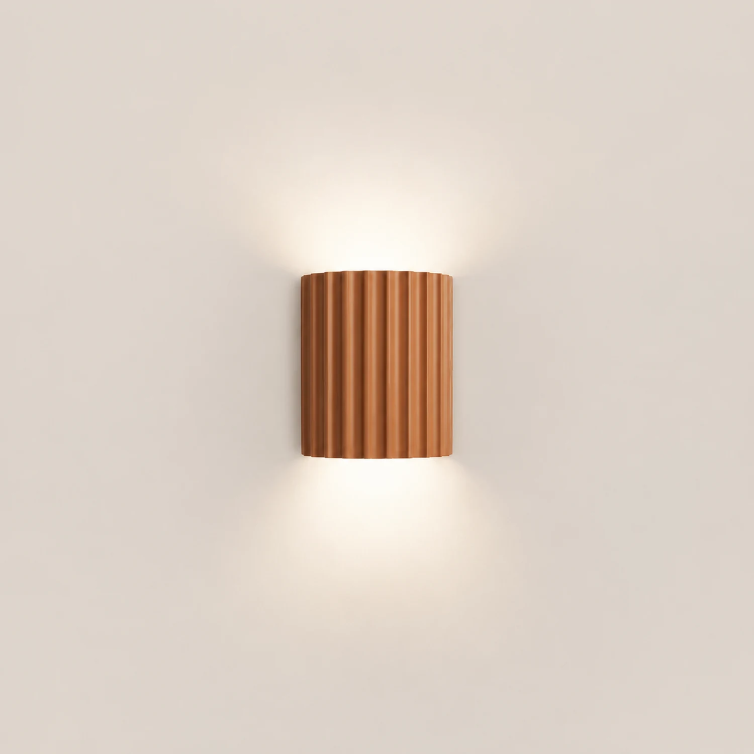 Modern Half-Circle Resin Wall Sconce For Living Room - Lumpaz