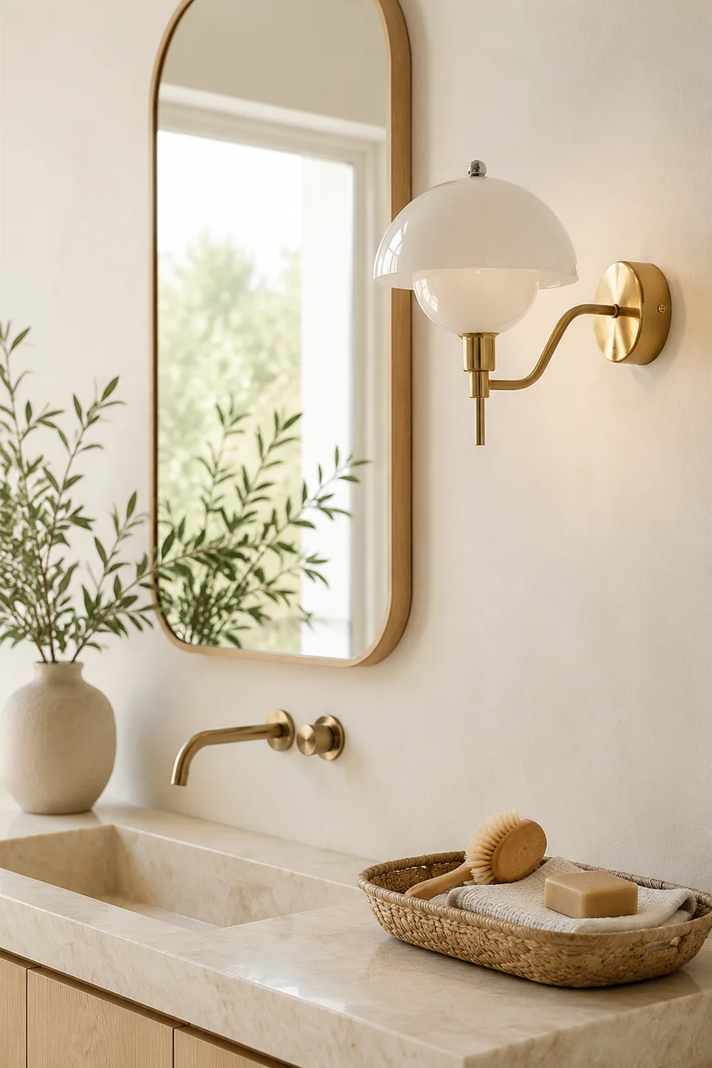 French Mushroom Glass Wall Lamp - Lumpaz