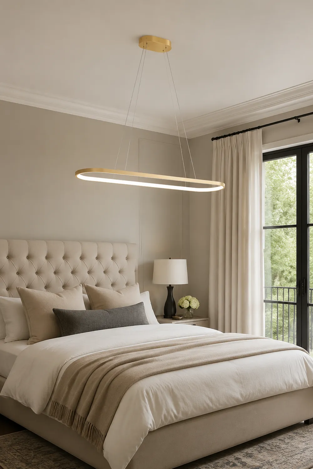 Edge Moderne Kreis LED Pendelleuchte aus Metall für Esszimmer - Lumpaz