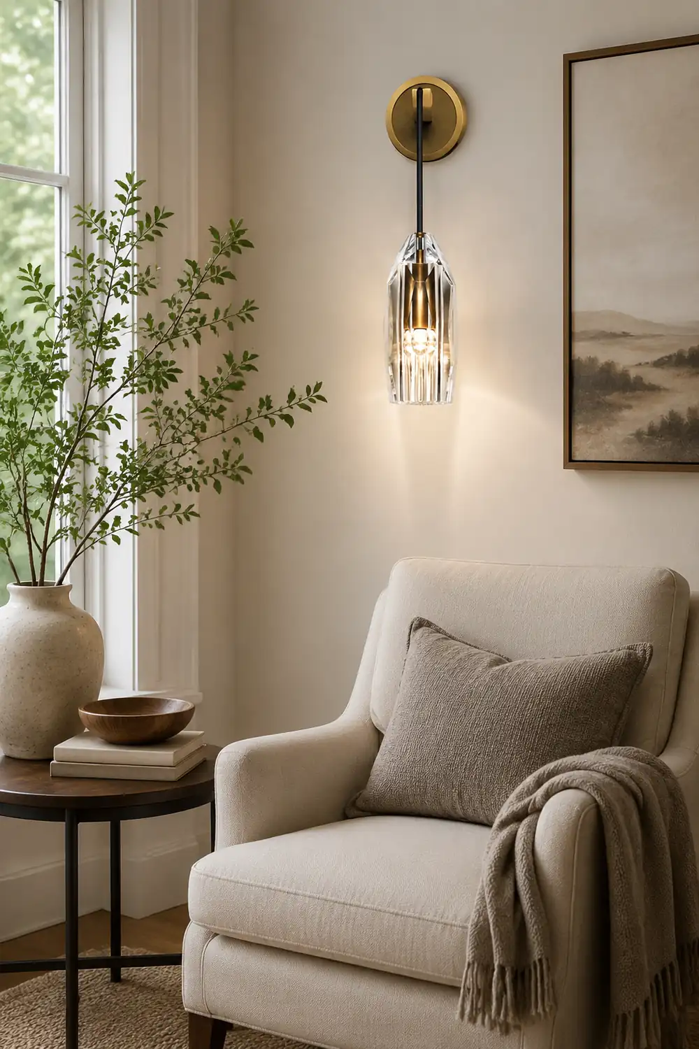 Modern Faceted Crystal Wall Lights - Lumpaz