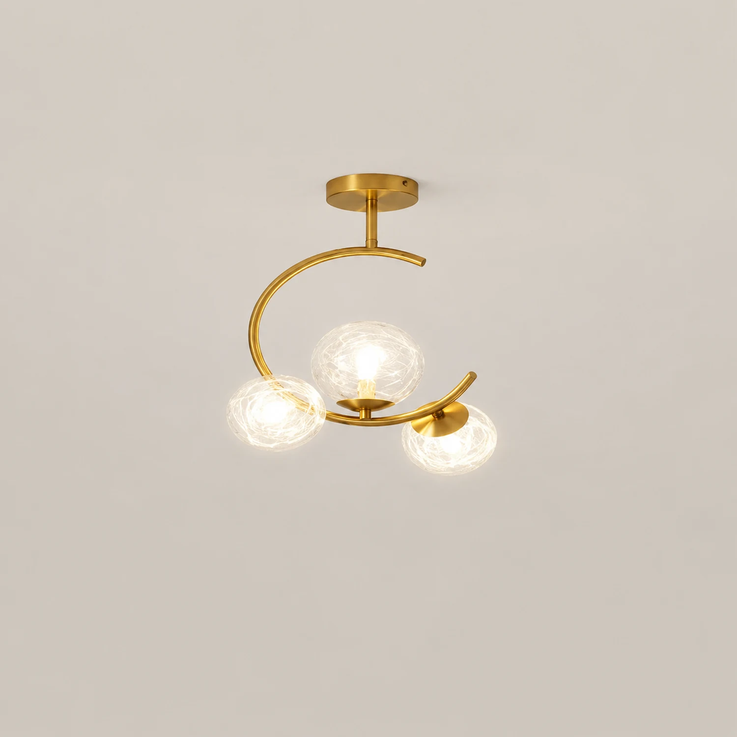 Glaskugel Deckenleuchte Goldene Lampen - Lumpaz