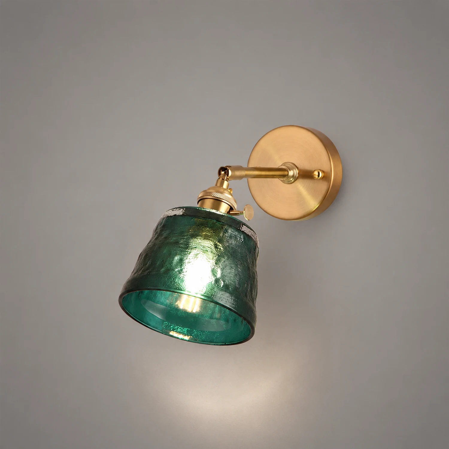 Vintage Glass Adjustable Wall Sconce - Lumpaz