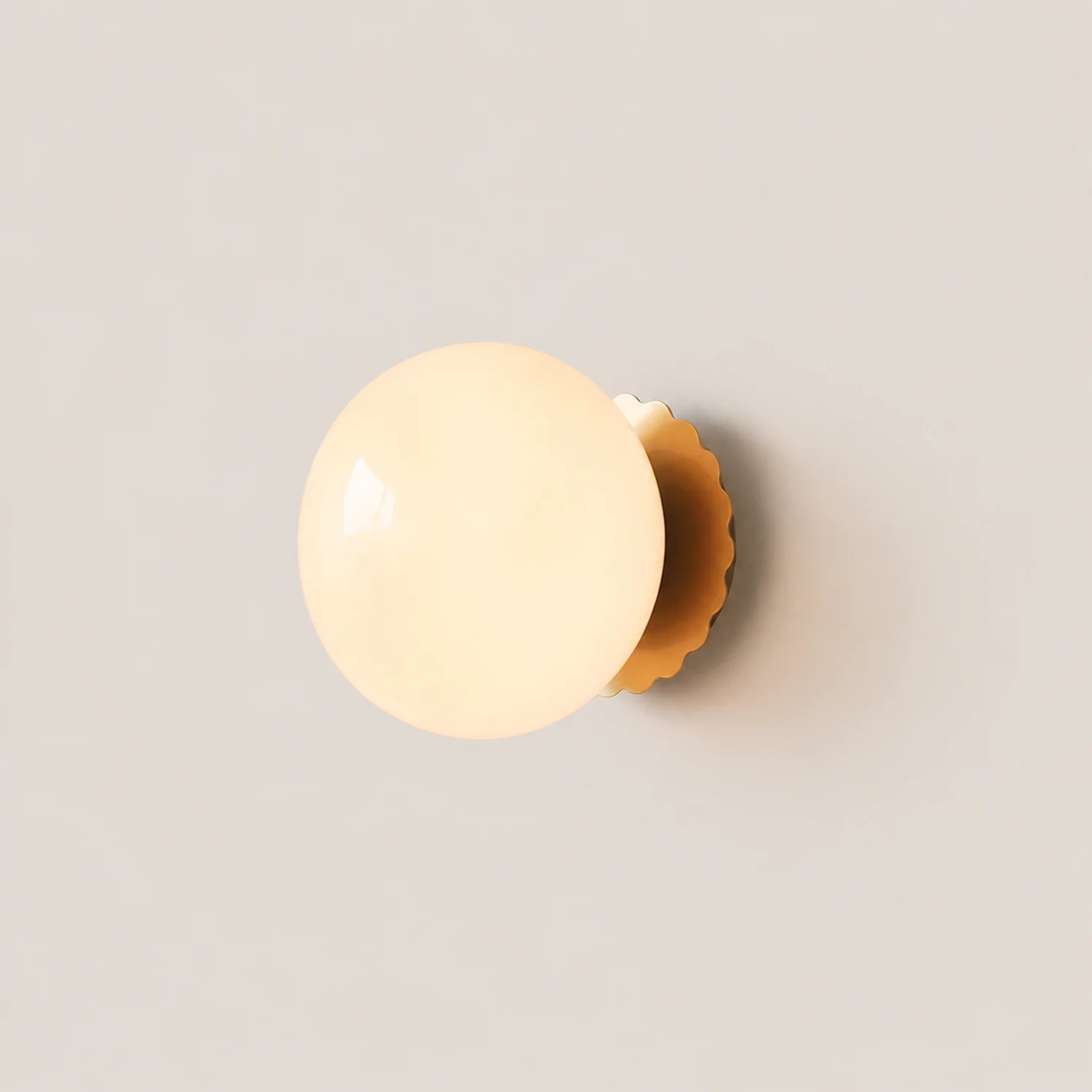 Vintage Glass Round Head Wall Sconce - Lumpaz