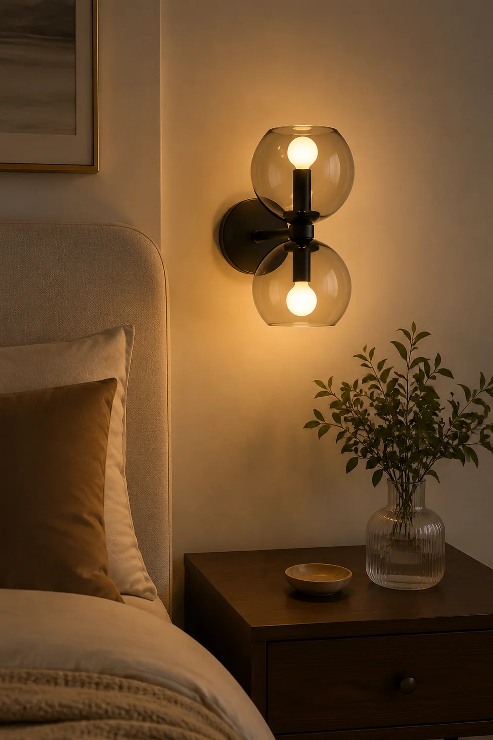 Creative Modern 2 Heads Glass Wall Lamp - Lumpaz