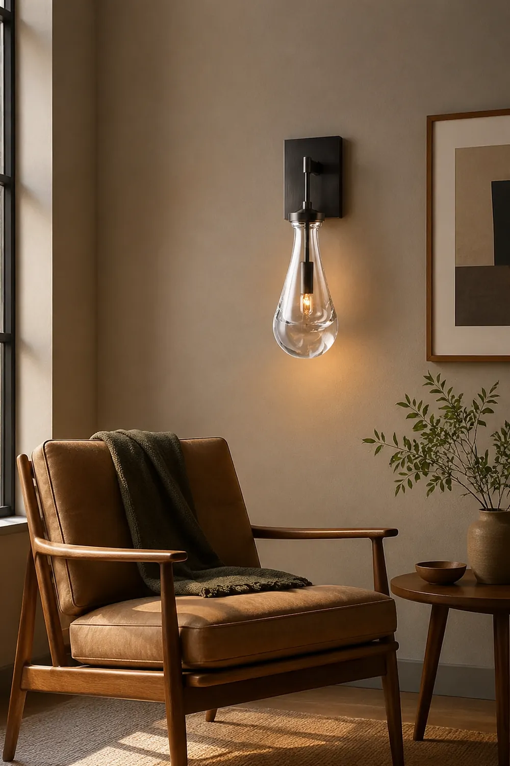 Art Creative Short Raindrop Wall Light For Dining Room - Lumpaz