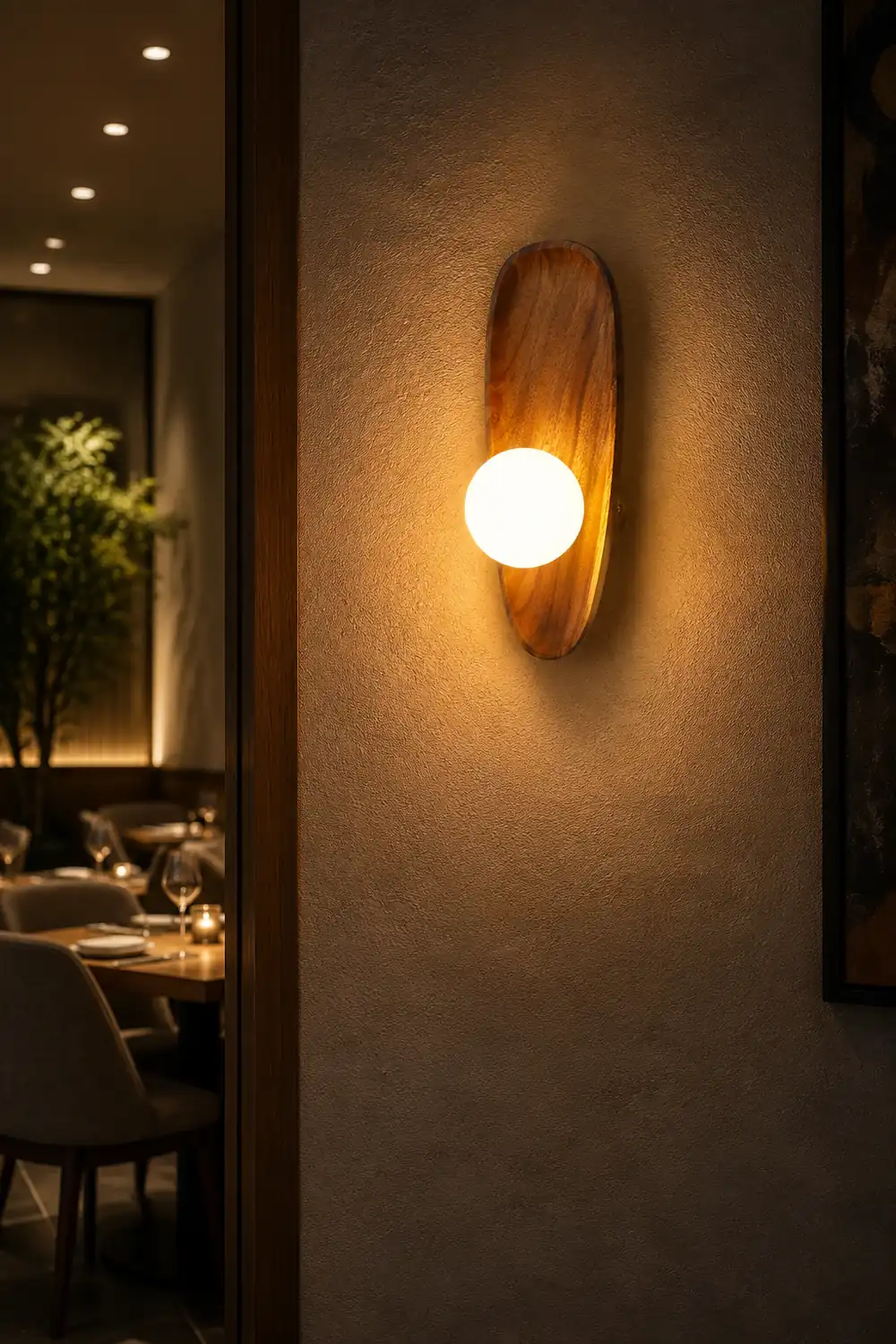 Minimalist Solid Wood Wall Sconce - Lumpaz