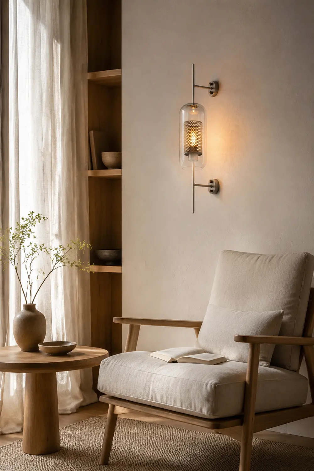 Modern Glass Golden Wall Ball Light Bedside Sconce - Lumpaz
