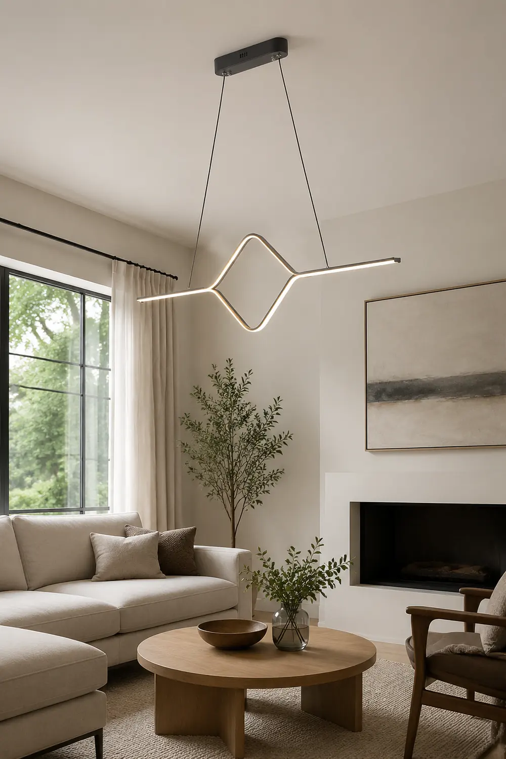Bouvet Pendelleuchte,Linear Quadrat - Lumpaz