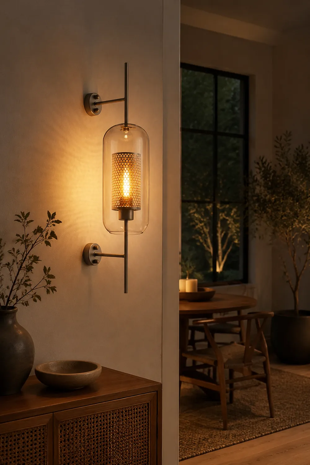 Modern Glass Golden Wall Ball Light Bedside Sconce - Lumpaz