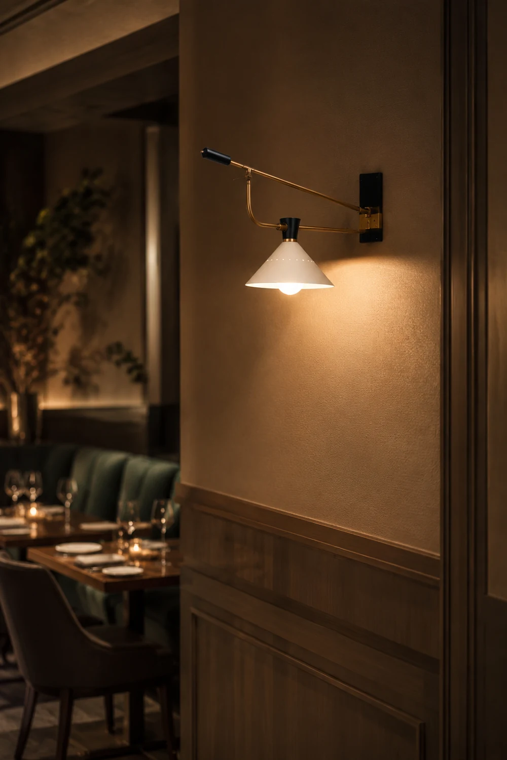Modern Metal Cone Shade Wall Lamp - Lumpaz