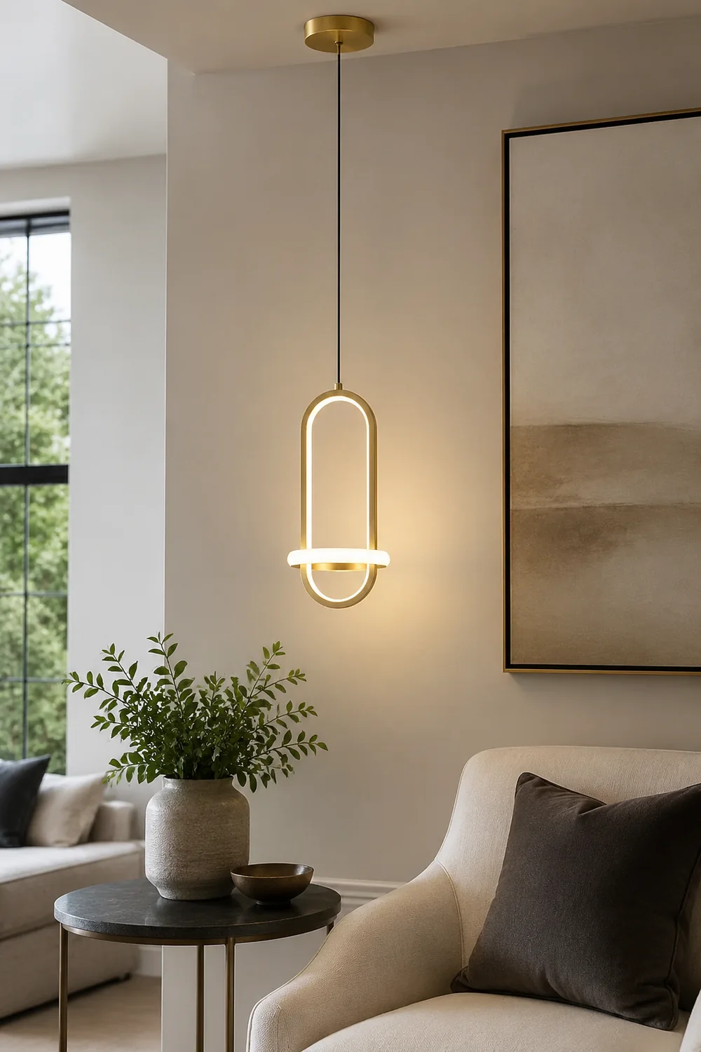 Moderne minimalistische Nachttisch-Kronleuchter-Pendelleuchte für Schlafzimmer - Lumpaz