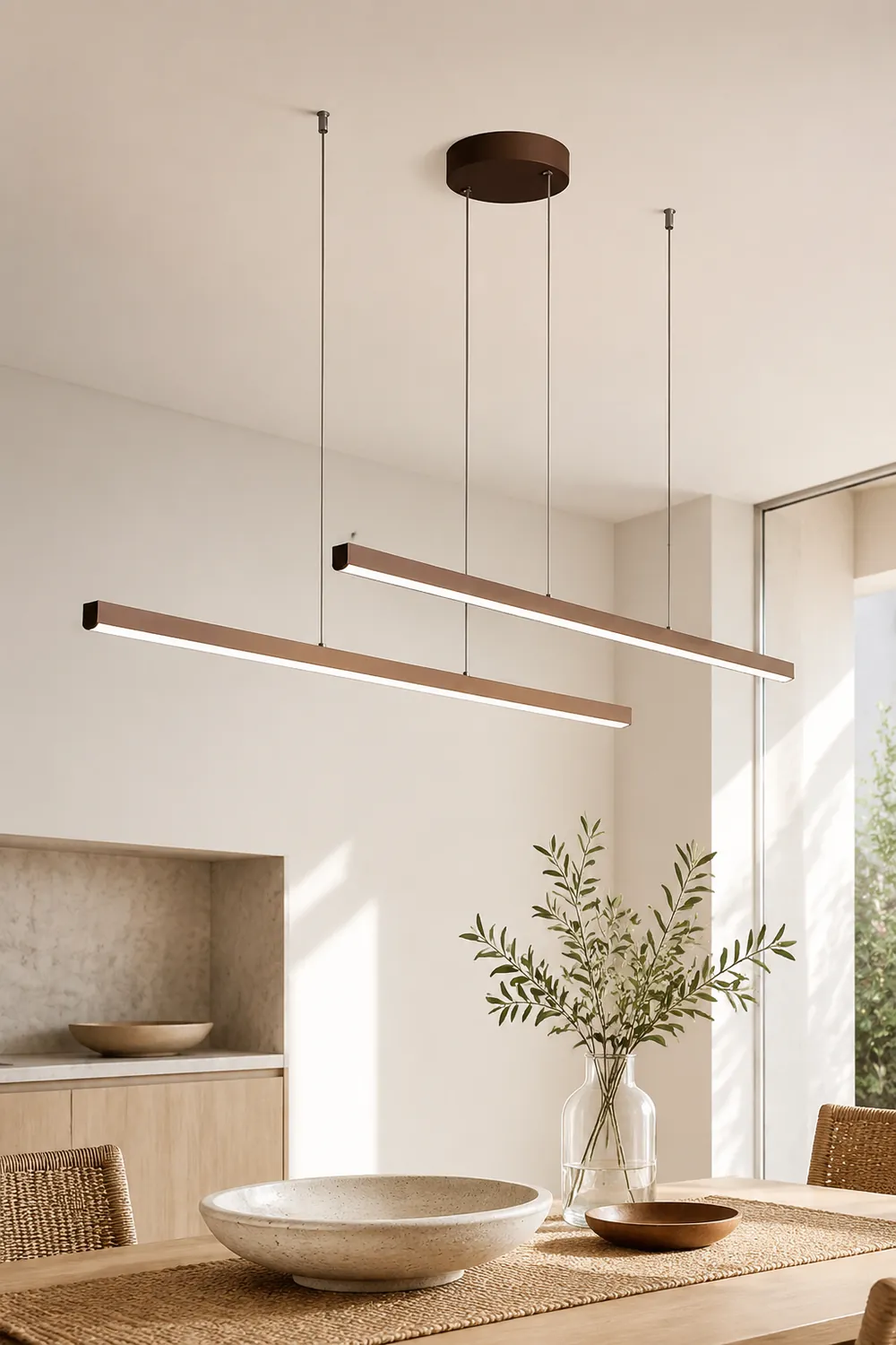 Edge Minimalistische Streifen LED Pendelleuchte für Esszimmer - Lumpaz
