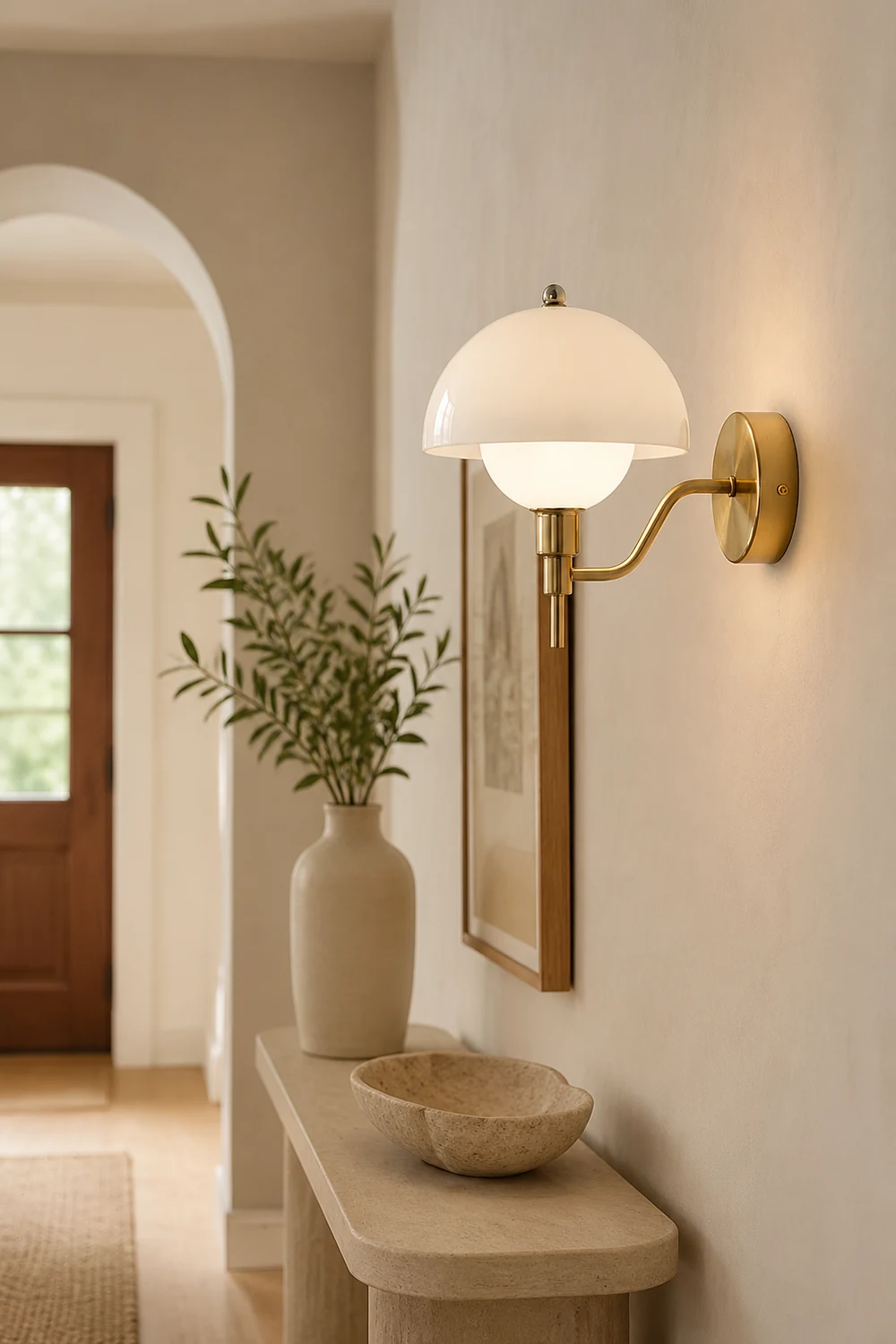 French Mushroom Glass Wall Lamp - Lumpaz