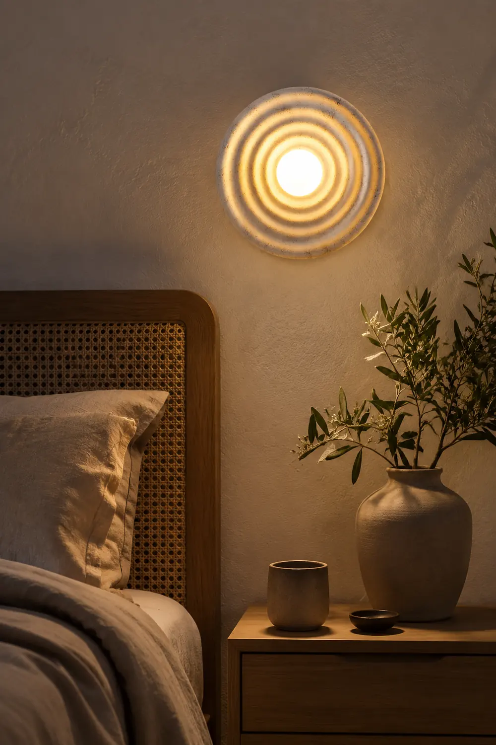 Wabi-sabi Round Circle Indoor Wall Lamp - Lumpaz