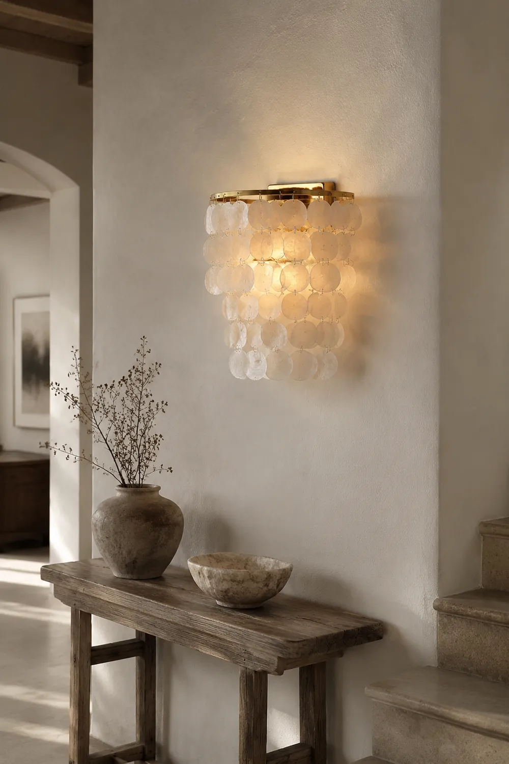Nordic Modern Minimalist Shell Aisle Wall Lamp - Lumpaz