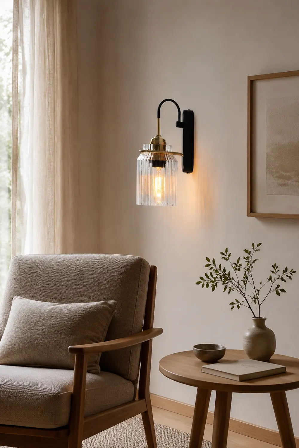 Industria Glass Shade Funnel Wall Lamps - Lumpaz