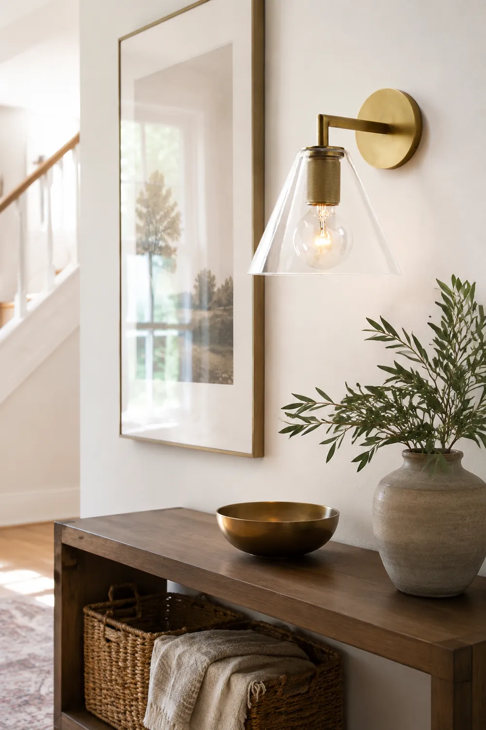 Armed Retro Brass Wall Sconce - Lumpaz