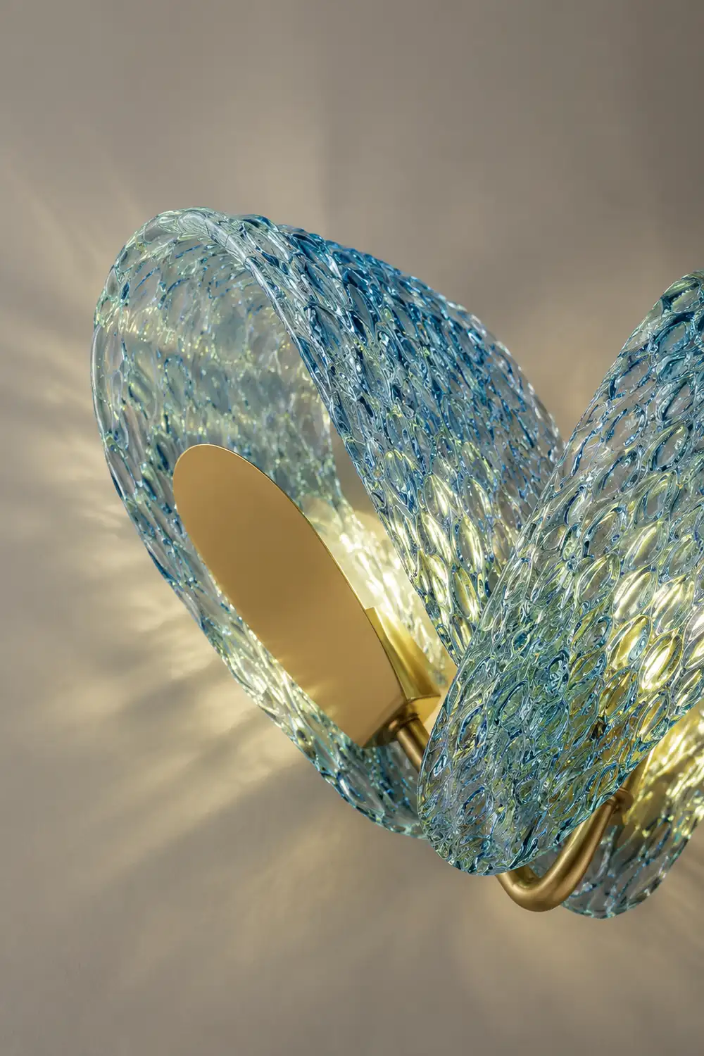 Retro Luxury Glass Blue Wall Lamp - Lumpaz