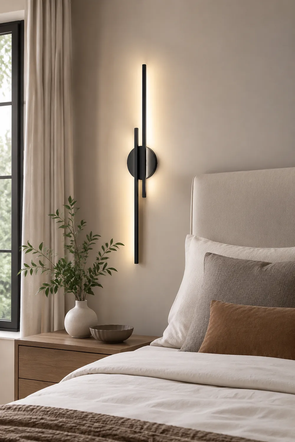 Moderne Minimalistische LED Eisen Wandleuchte für Schlafzimmer - Lumpaz