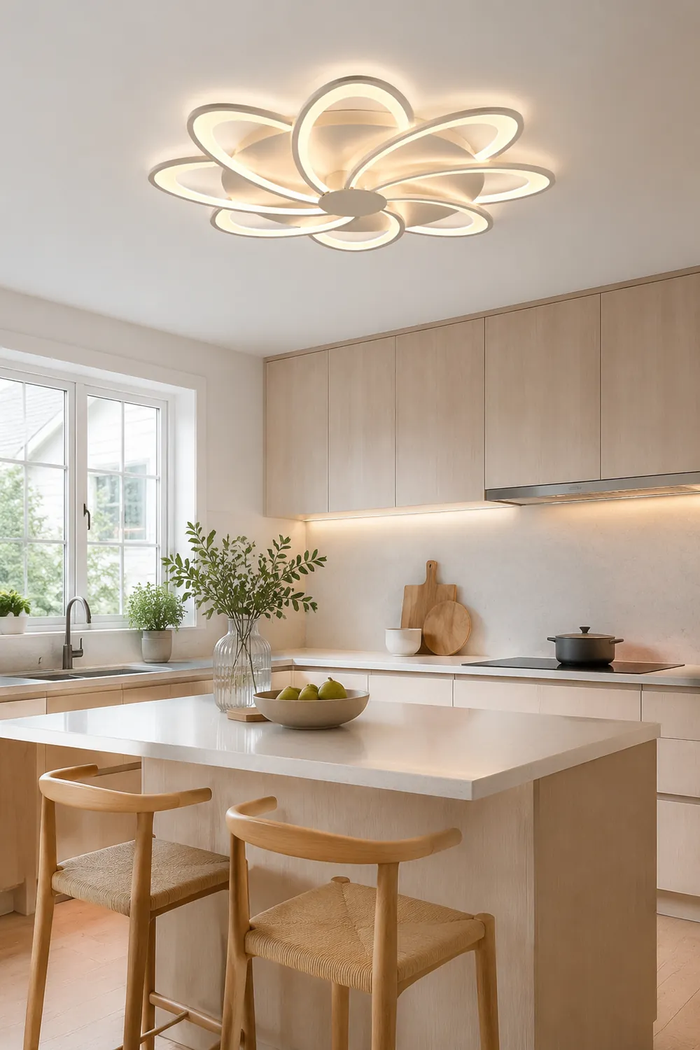Moderne Blumenförmige Deckenleuchte für Wohnzimmer, Schlafzimmer - Lumpaz