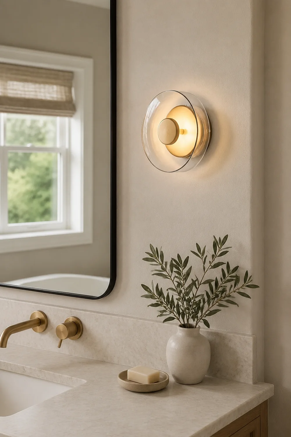 Glass Bowl Bedroom Bedside Wall Light - Lumpaz