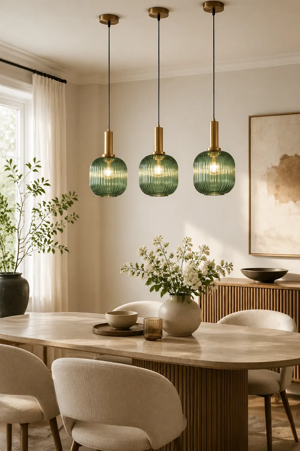 Hailie Pendelleuchte aus Glas für Wohnzimmer, Esszimmer - Lumpaz