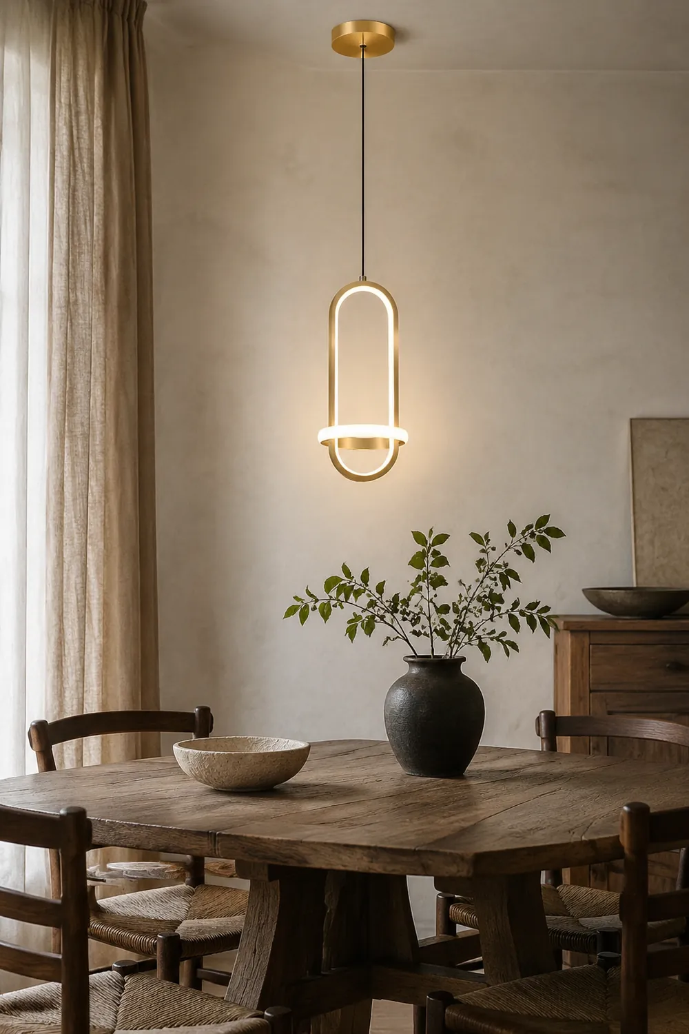 Moderne minimalistische Nachttisch-Kronleuchter-Pendelleuchte für Schlafzimmer - Lumpaz