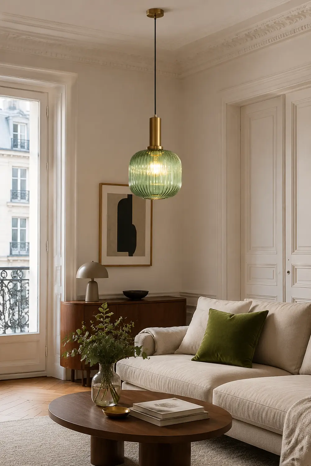 Hailie Pendelleuchte aus Glas für Wohnzimmer, Esszimmer - Lumpaz