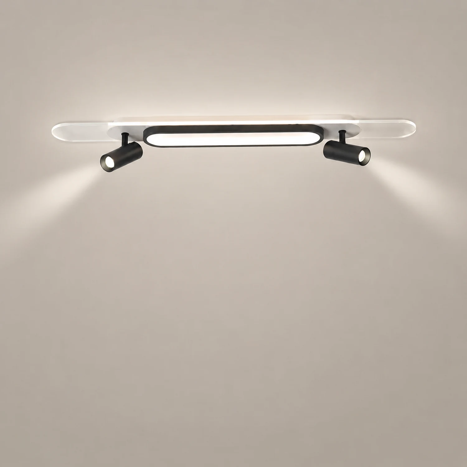 Haney Moderne Dimmbare LED Deckenleuchte mit Strahler für Büro & Esszimmer - Lumpaz