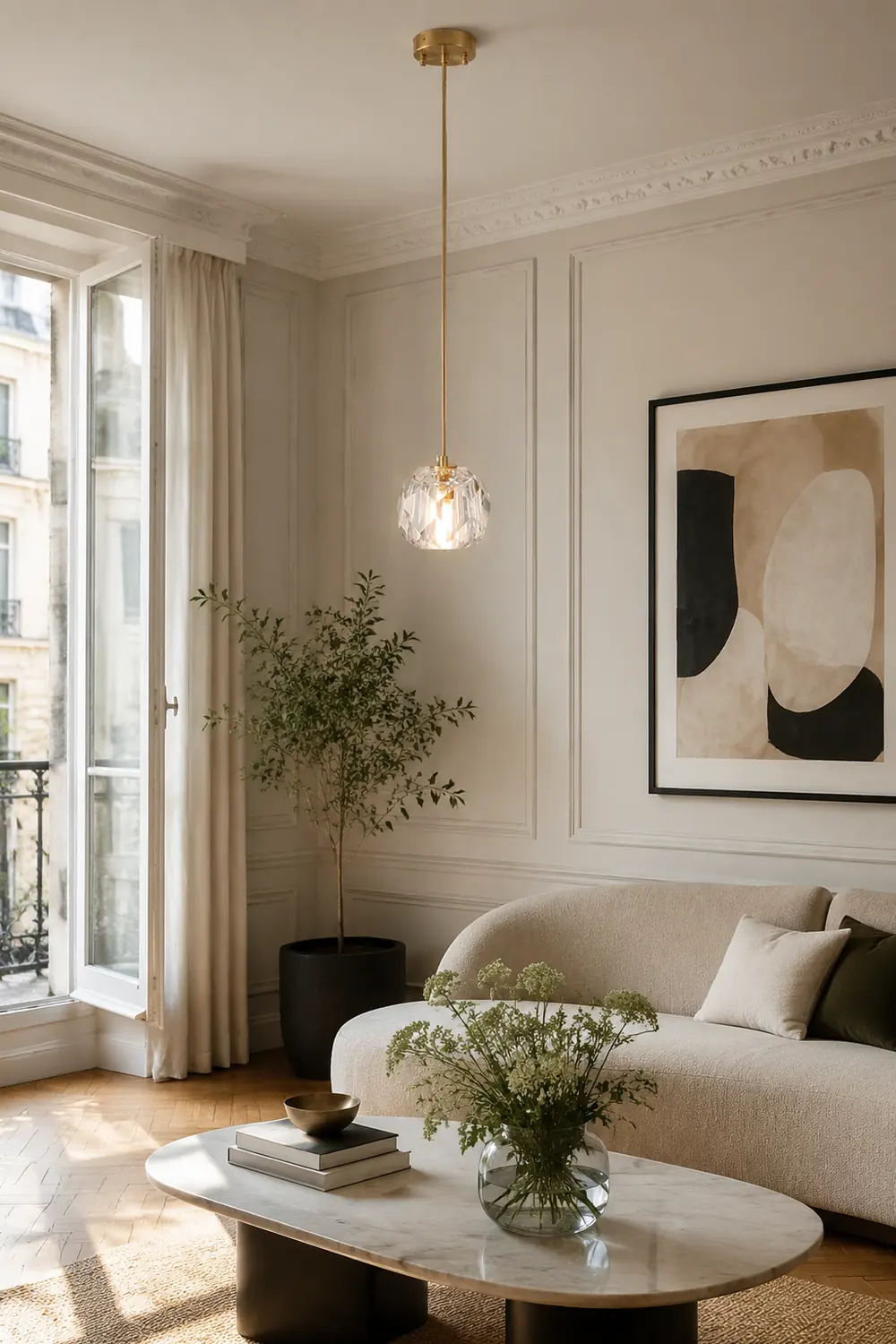Moderne Pendelleuchte aus Metall für Schlafzimmer - Lumpaz