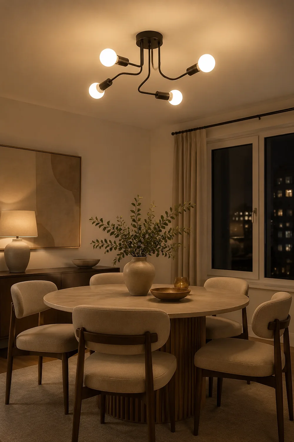 Moderne Deckenleuchte aus Eisen für Schlafzimmer, Wohnzimmer - Lumpaz