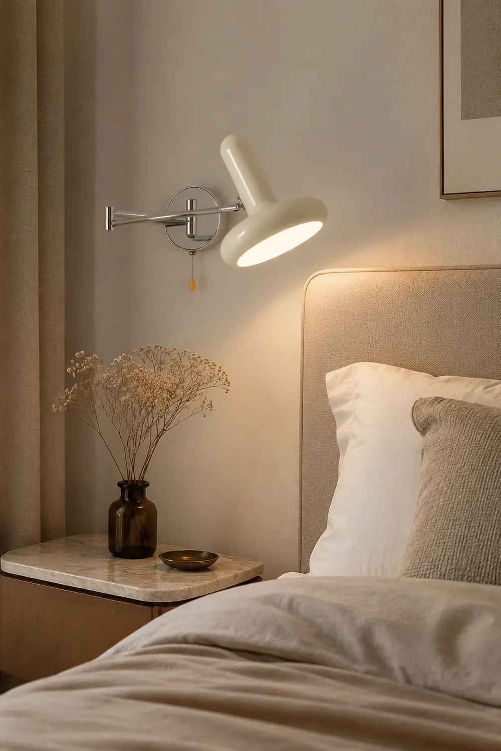 Retro Capsule White Swing Arm Wall Lamp - Lumpaz