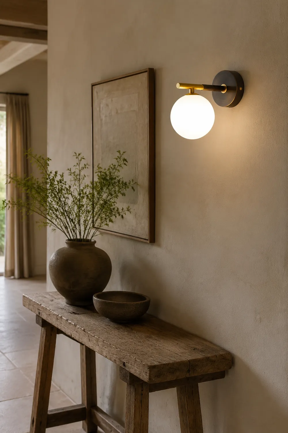 Luxury Copper Ball 1-Light Wall Sconce - Lumpaz